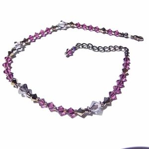 Ankle Bracelet Boho Gypsy Glam Amethyst Tanzanite